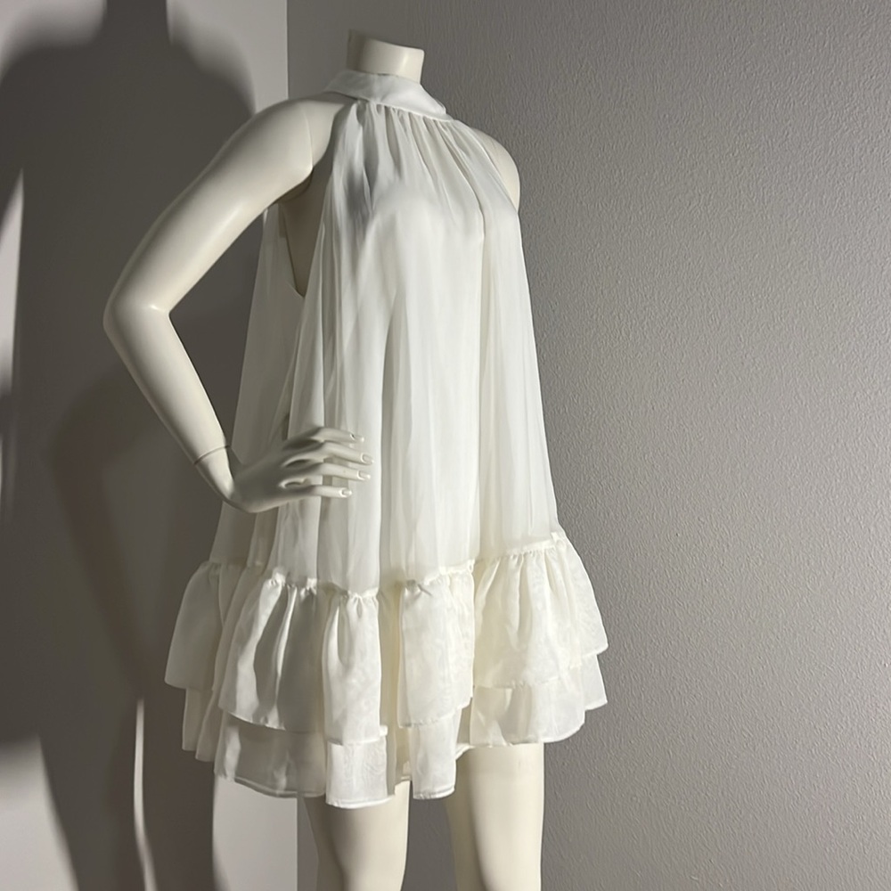 Alice + Olivia New Elegant White Ruffle Dress Size Small $149 OBO - Picture 4 of 10